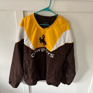 GIII by Carl Banks Men’s XL Wyoming Cowboys V-neck Windbreaker